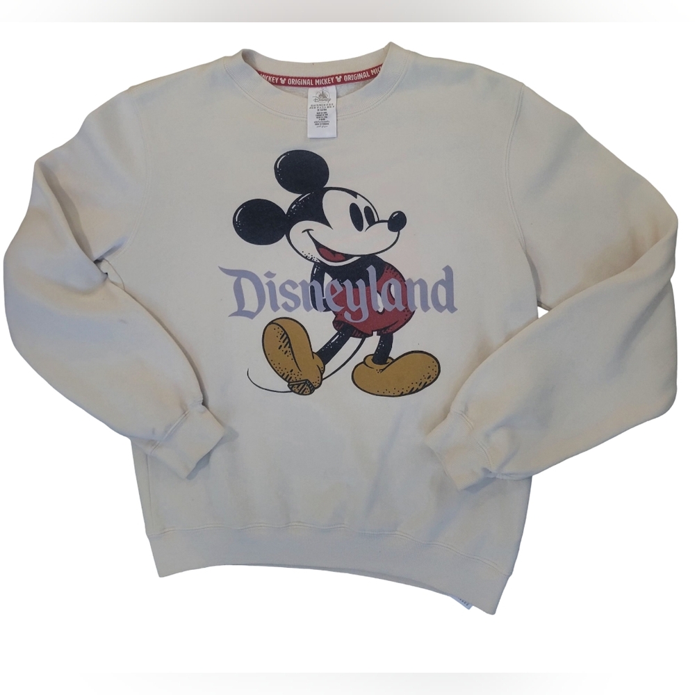 Disney Cream‎ Crewneck Sweatshirt with Mickey Graphic